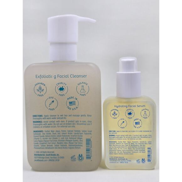 Essential Beauty Exfoliating Facial Cleanser 8 oz & Hydrating Facial Serum 2 oz - Picture 3 of 4